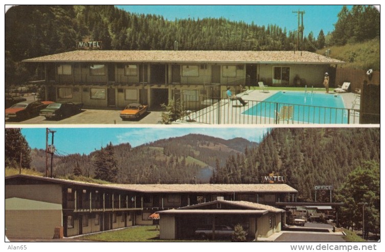 Konkolville Idaho, Motel Lodging, Auto, Orofina &amp; Dworshak Dam Area, C1970s Vintage Postcard - Autres & Non Classés