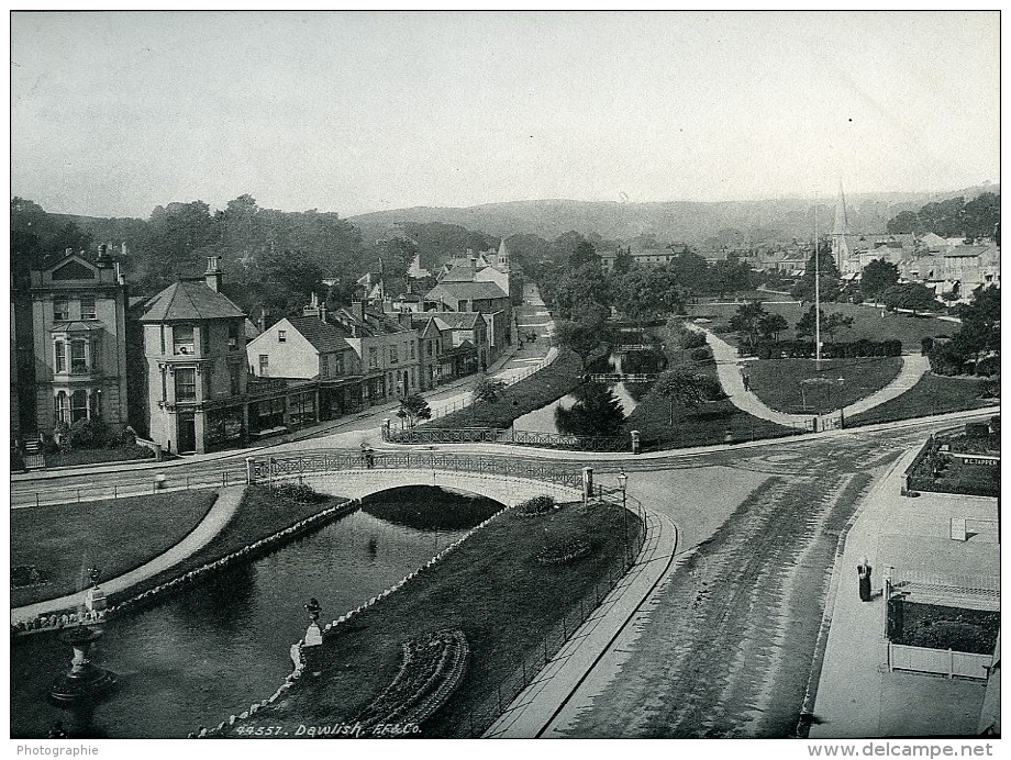 Royaume Uni Dawlish Panorama Ancienne Phototypie Frith 1900 - Old (before 1900)