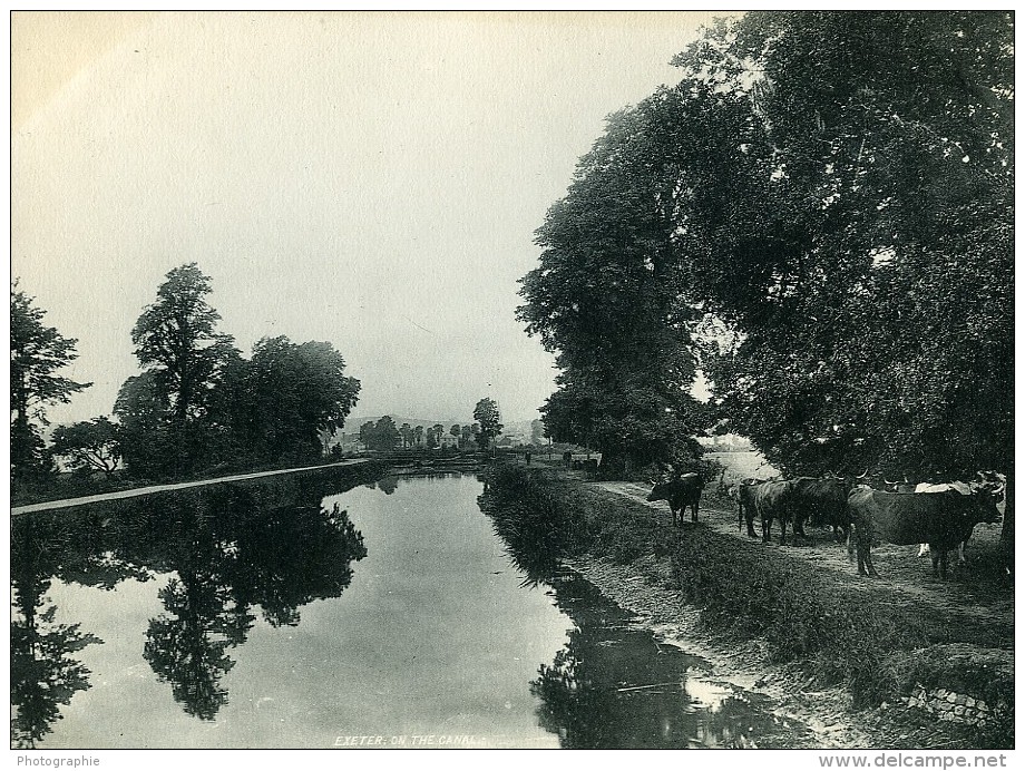Royaume Uni Exeter Sur Le Canal Ancienne Phototypie 1900 - Old (before 1900)