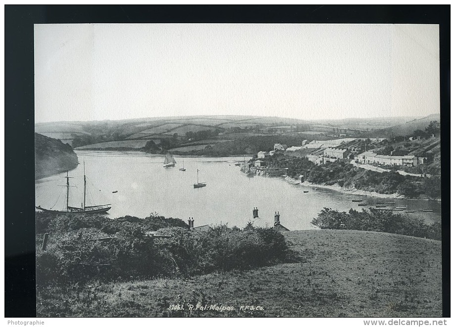 Royaume Uni Cornouailles Truro Malpas Riviere Fal Panorama Ancienne Phototypie Frith 1900 - Old (before 1900)