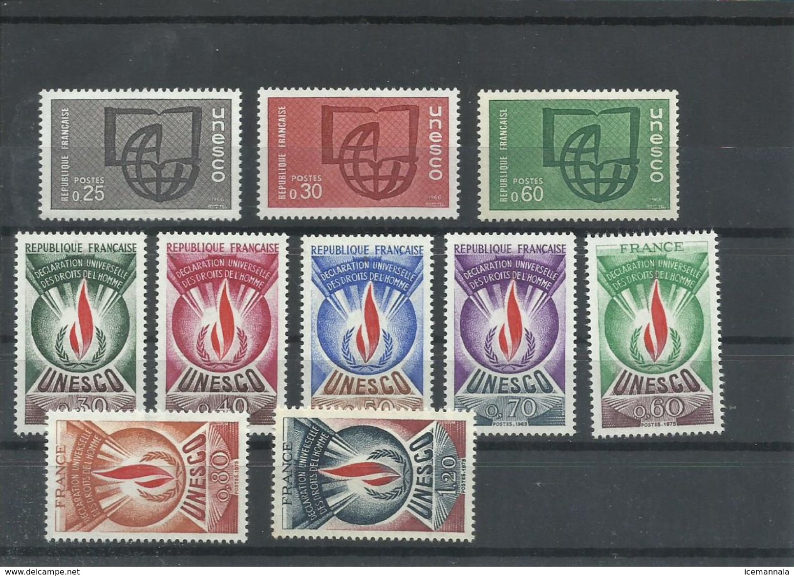 FRANCIA YVERT  SERVICIO  36/45  MNH  ** - Nuevos