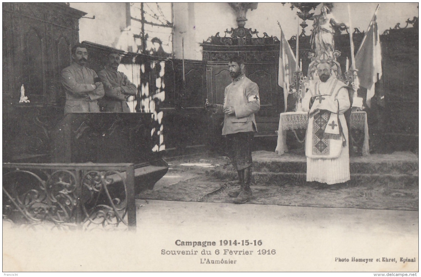 CPA - L'aumônier - Souvenir Du 6 Février 1916 - Guerre 1914-18