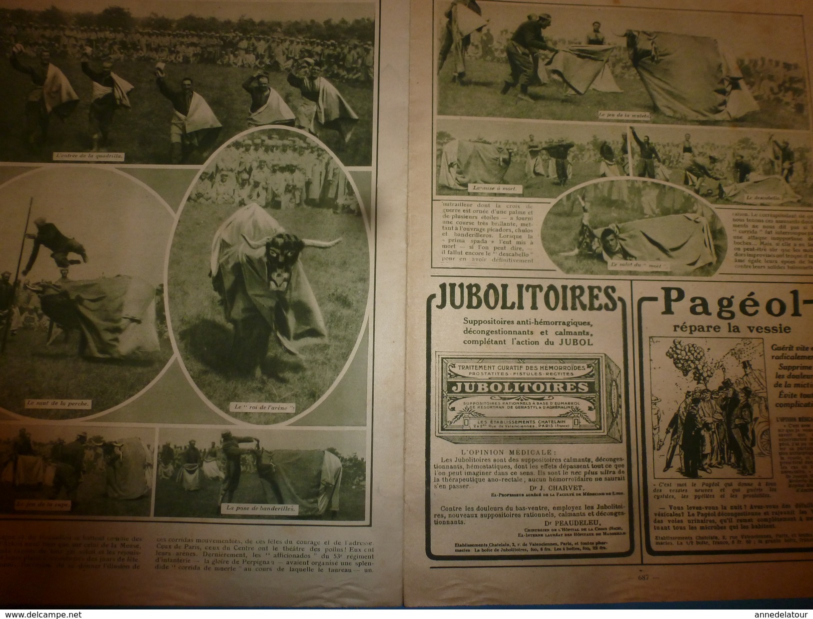 1917 J'AI VU: Kerensky; Souvenirs sur MARIE reine de Roumanie;Les pigeons-soldats héroïques ;Une corrida de Muerte; etc