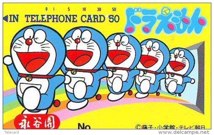 Télécarte Japon * MANGA * Chat * DORAEMON (523) Cinéma Animé CAT Japan PHONECARD * COMIC * MOVIE FILM *TK Cartoon Cinema - Comics