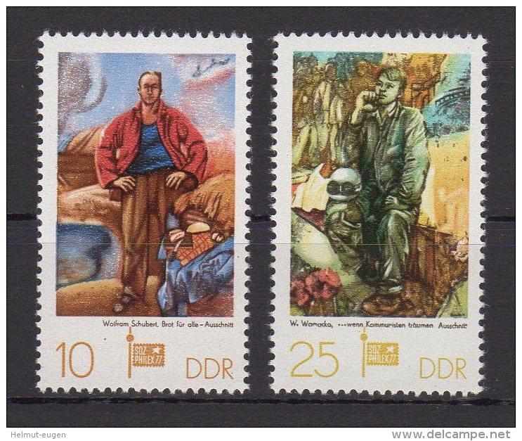 MiNr. 2247 - 2248 Deutschland Deutsche Demokratische Republik    1977, 16. Aug. Internationale Briefmarkenausstellung - Unused Stamps