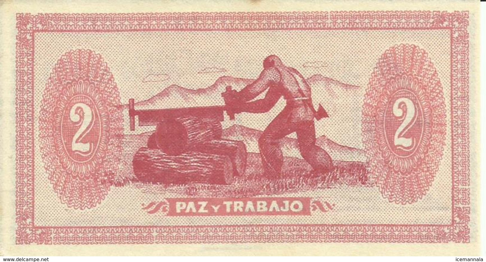 ESPAÑA BILLETE DE 2 PESETAS  ( CONSEJO DE ASTURIAS Y LEON ) ( SIN CIRCULAR) - 1-2 Pesetas