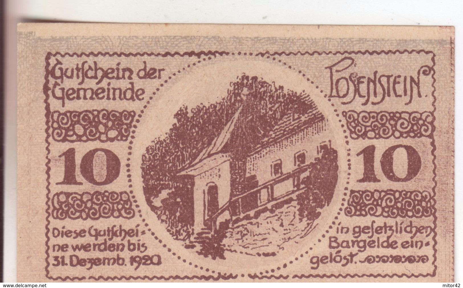 9-Banconote-Carta Moneta Di Emergenza-NOTGELD-Austria-Osterraich-Emergency Money-10 Heller-1920 - Austria