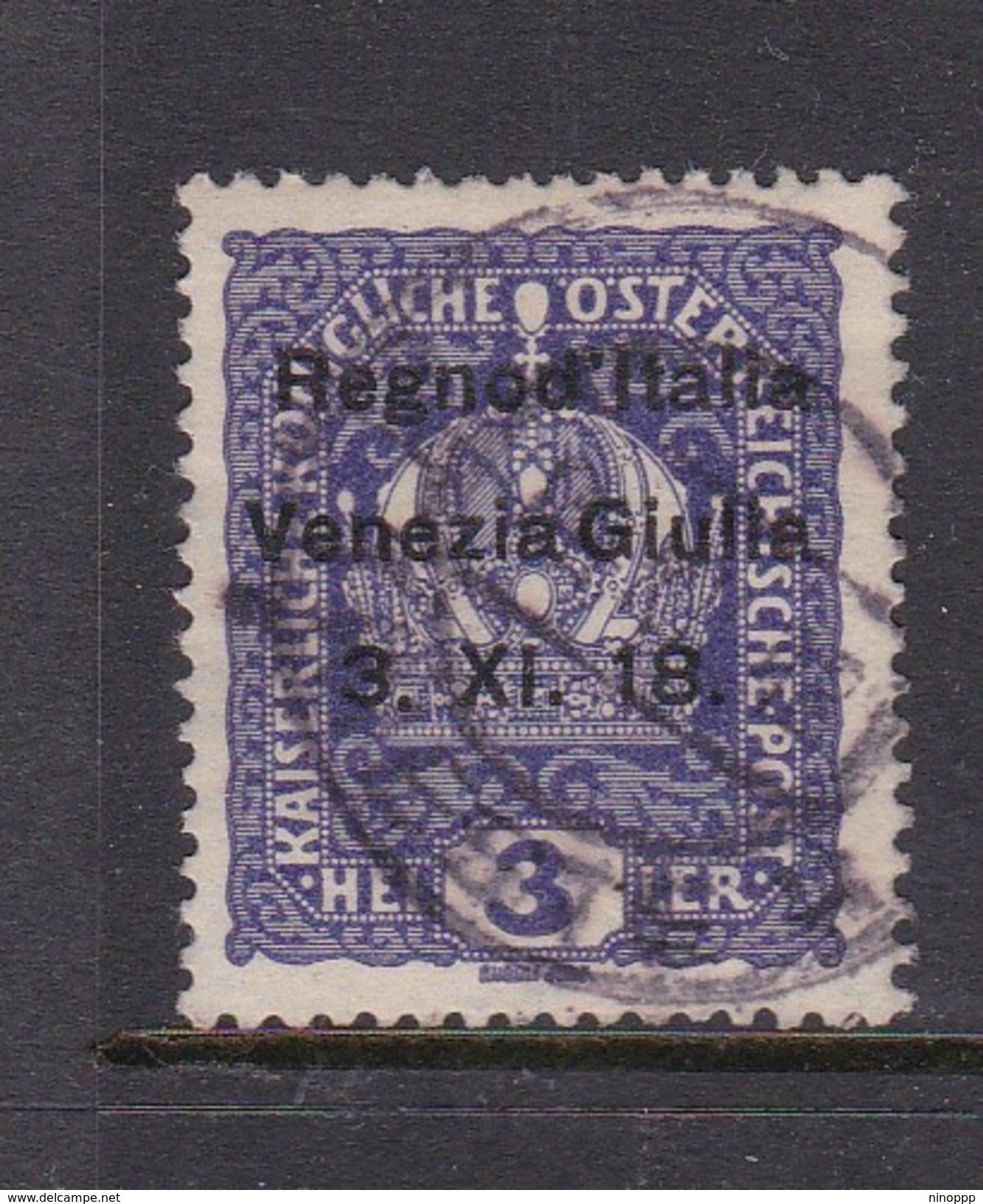 Venezia Giulia N1 1918 Austrian Stamps Overprinted 3h Light Violet Used - Austrian Occupation