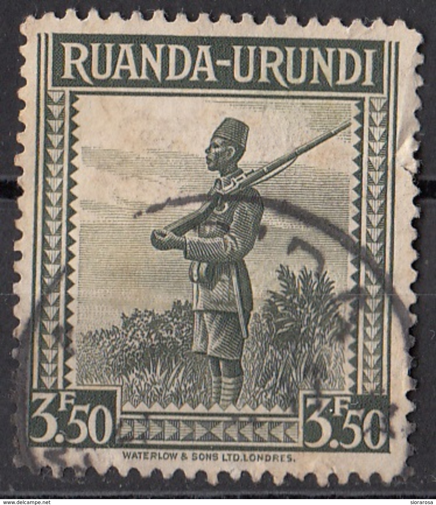 82 Ruanda Urundi 1942 Askari Used - Usati