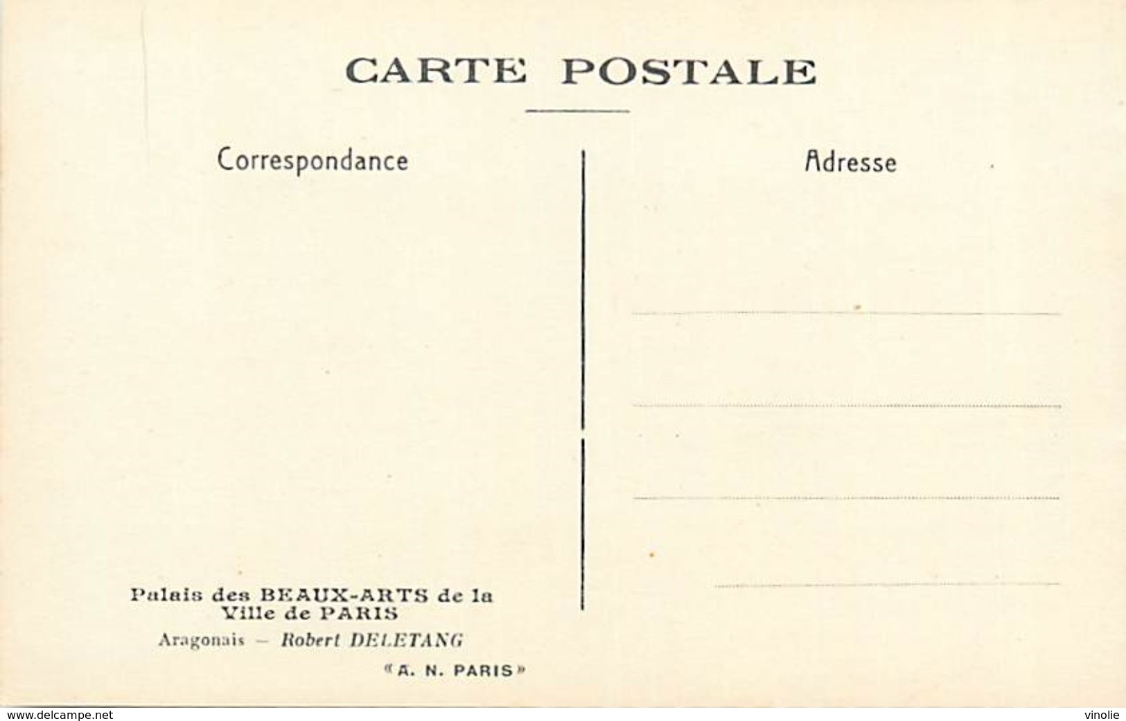 A-17-7823 : PALAIS DES BEAUX ARTS DE LA VILLE DE PARIS. ARAGONAIS PAR ROBERT DELETANG - Malerei & Gemälde