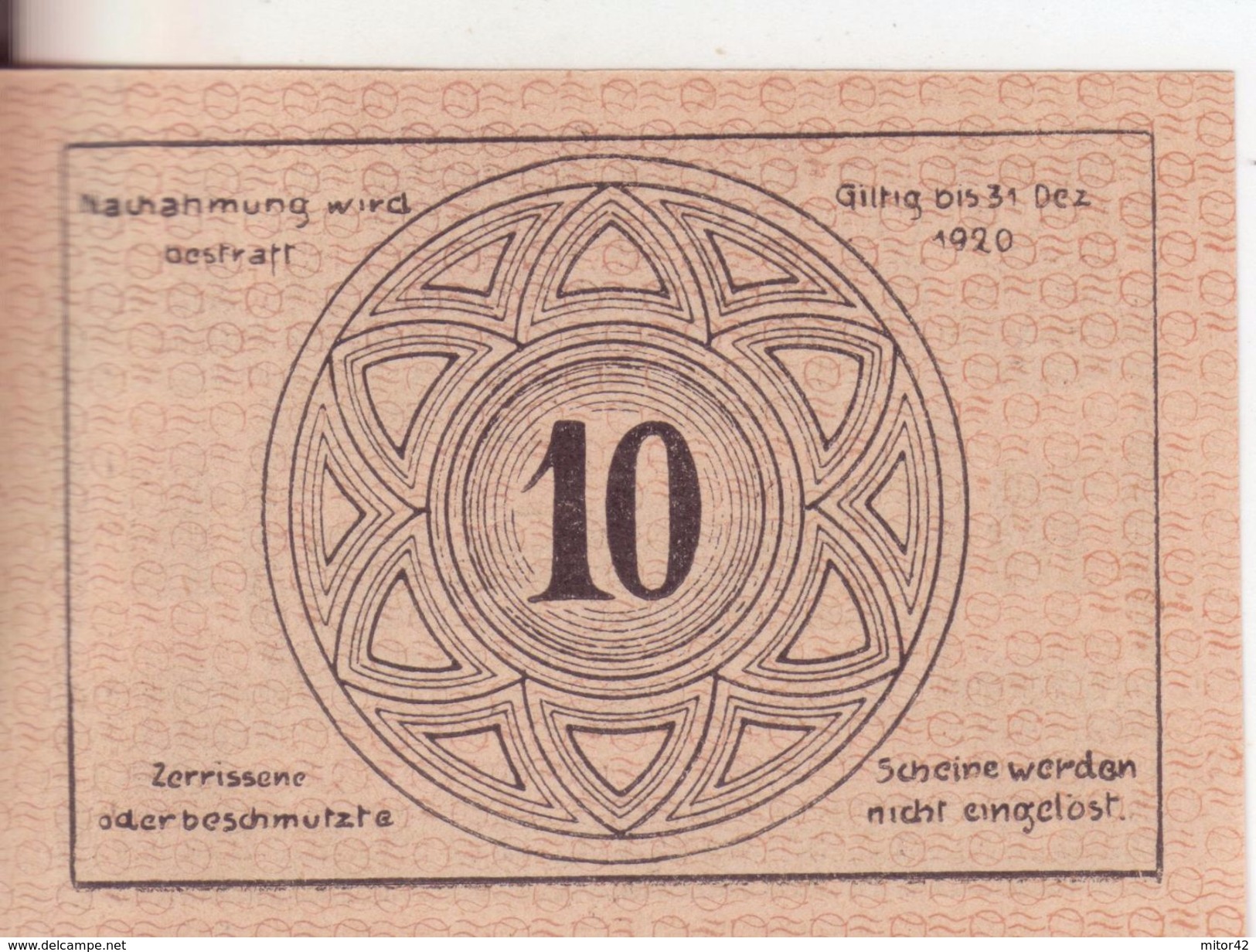 32-Banconote-Carta Moneta Di Emergenza-NOTGELD-Austria-Osterraich-Emergency Money-10 Heller-1920 - Austria