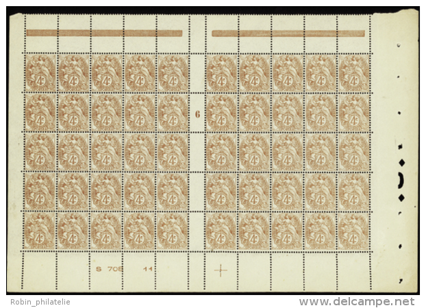 N&deg; 1 10 A 4c Blanc Feuille De 50 Timbres Mill&eacute;sime 6  Qualit&eacute;: ** Cote: 500&nbsp; - Autres & Non Classés