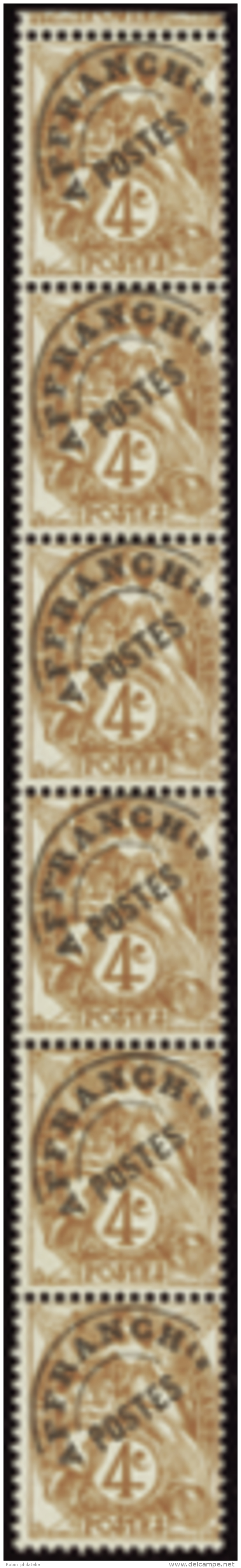 N&deg; 4 2 4c Blanc Bande Verticale De 6 Timbres  Qualit&eacute;: ** Cote: 3250&nbsp; - Other & Unclassified