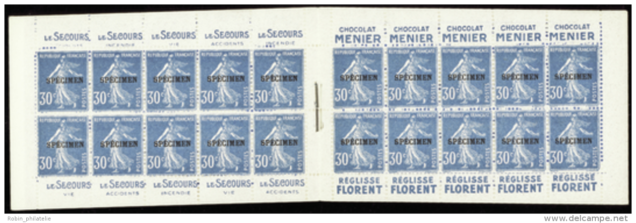 N&deg; 1 92 30c Semeuse Bleu Surcharge Sp&eacute;cimen  Qualit&eacute;: ** Cote: 2600&nbsp; - Autres & Non Classés