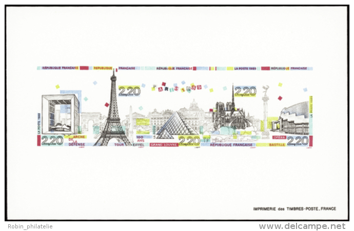 N&deg; 2 579 /2583 Panorama De Paris Bande &eacute;preuve De Luxe  Qualit&eacute;:  Cote: 275&nbsp; - Other & Unclassified