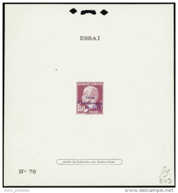 N&deg; 2 48 &eacute;preuve D'essai De Surch Caisse D'amortissement N&deg;78  Qualit&eacute;:  Cote: .....&nbsp; - Autres & Non Classés