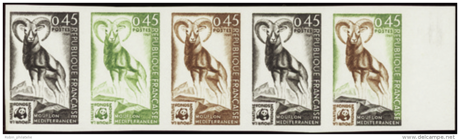 N&deg; 1 613 Mouflon - Fonds Mondial Pour La Nature Bande De 5 Bdf  Qualit&eacute;: ** Cote: 540&nbsp; - Other & Unclassified