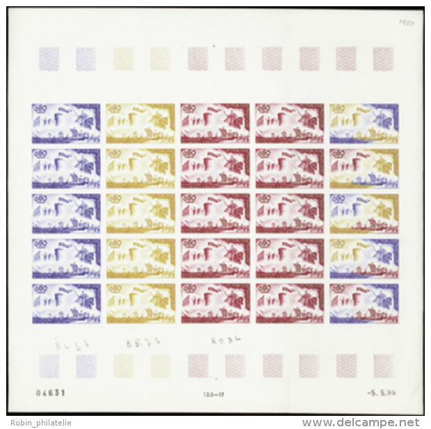 N&deg; 1 486 Bataille D'Hasting Feuille De 25 Timbres  Qualit&eacute;: ** Cote: 1300&nbsp; - Other & Unclassified