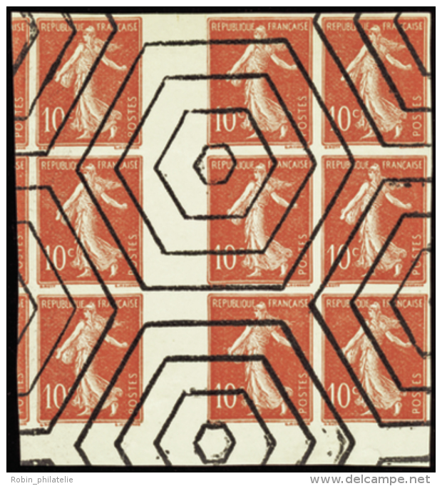 N&deg; 1 35 Non Dentel&eacute; Annul&eacute; Hexagones Bloc De 9  Qualit&eacute;:  Cote: .....&nbsp; - Autres & Non Classés