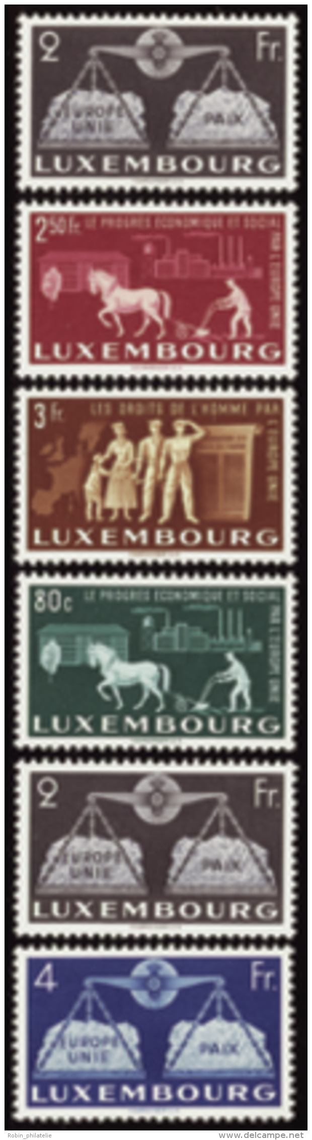 N&deg; 4 43 /448 Europe Unie 6 Valeurs  Qualit&eacute;: ** Cote: 200&nbsp; - Autres & Non Classés