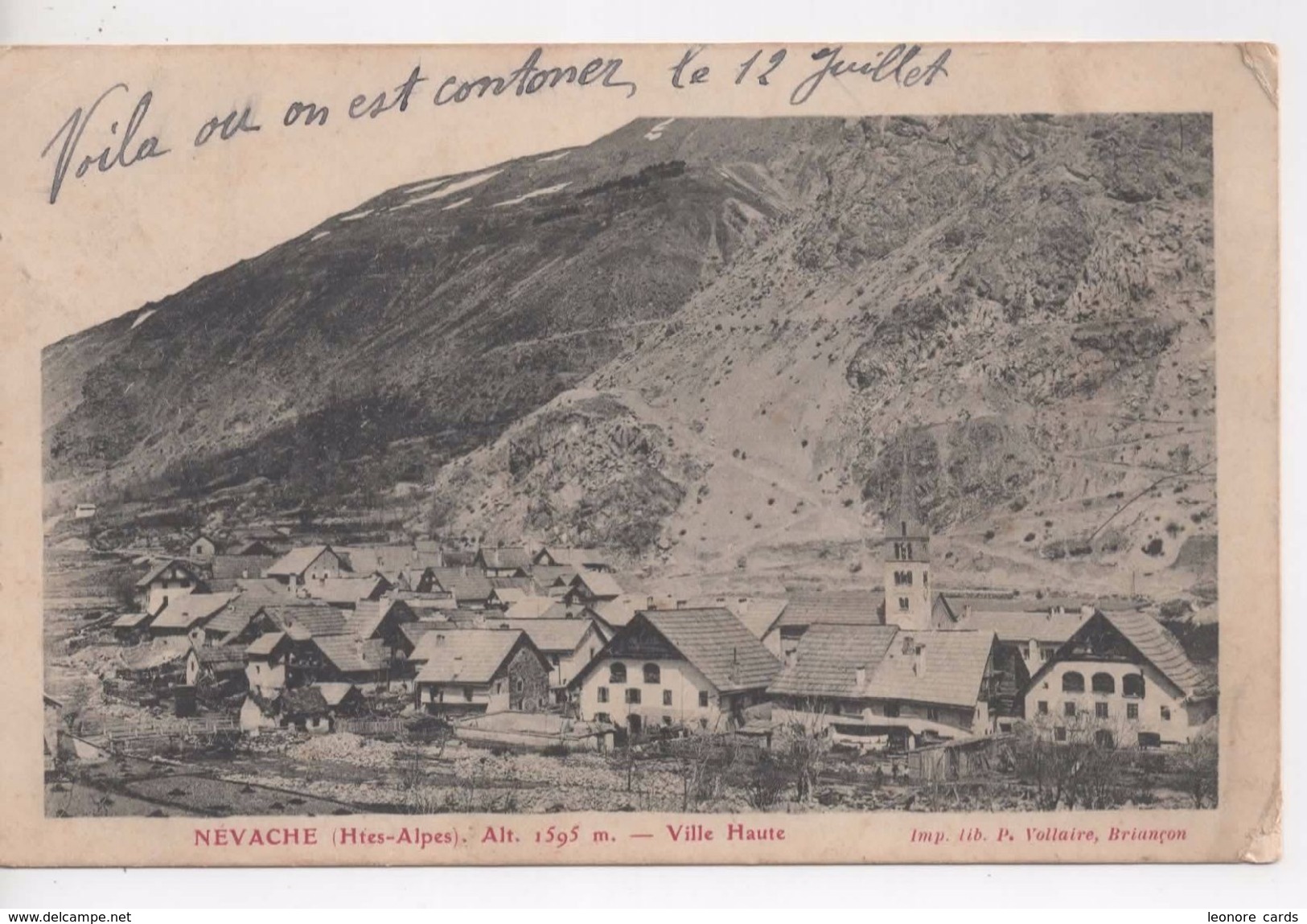 Cpa.05.1906.Névache.Ville Haute. - Autres & Non Classés