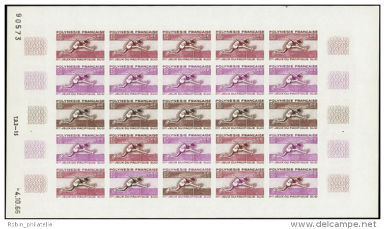 N&deg; 4 2 /45 Jeux Du Pacifique Sud 4 Feuilles De 25 Timbres  Qualit&eacute;: ** Cote: 2000&nbsp; - Autres & Non Classés