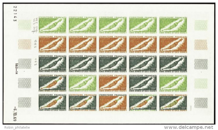 N&deg; 3 57 Poignard D'Afars Feuille De 25 Timbres  Qualit&eacute;: ** Cote: 375&nbsp; - Autres & Non Classés