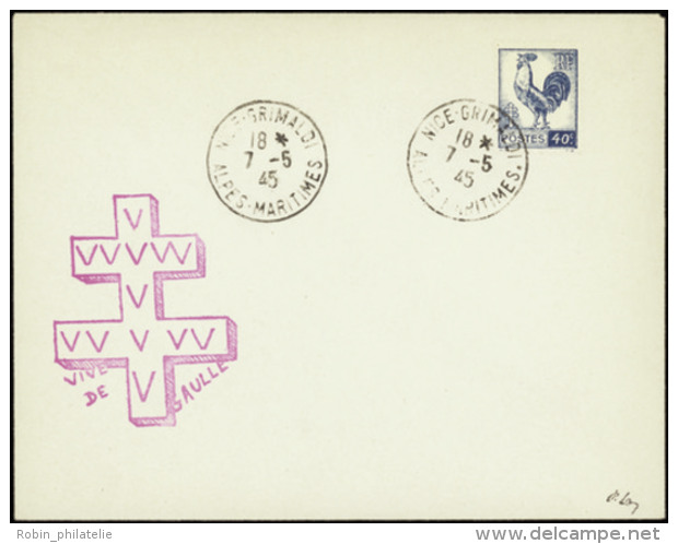 N&deg; 0 Nice Armistice Env. Obl Nice Garibaldi Et Cachet Vive De Gaulle  Qualit&eacute;: OBL Cote: 275&nbsp; - Autres & Non Classés