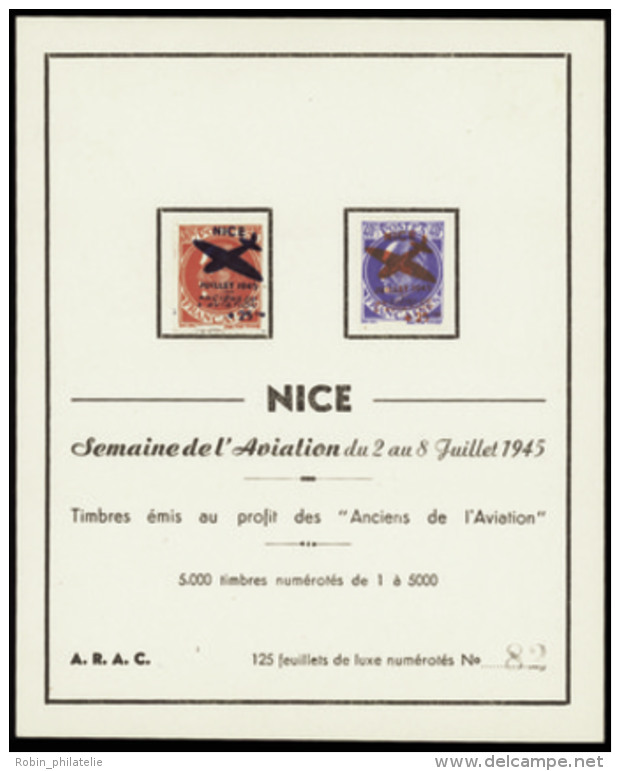 N&deg; 0 Nice Aviation Paire Sur Feuillet De Luxe  Qualit&eacute;: * Cote: 200&nbsp; - Other & Unclassified