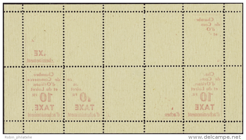 N&deg; 2 Feuillet De 10 Impression Recto-verso Sur 5ex  Qualit&eacute;: ** Cote: -2500 - Other & Unclassified