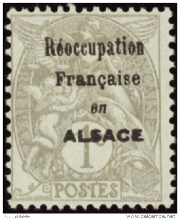 N&deg; 1 07 Surcharge "R&eacute;occupation Fran&ccedil;aise En Alsace"  Qualit&eacute;: ** Cote: 475&nbsp; - Autres & Non Classés