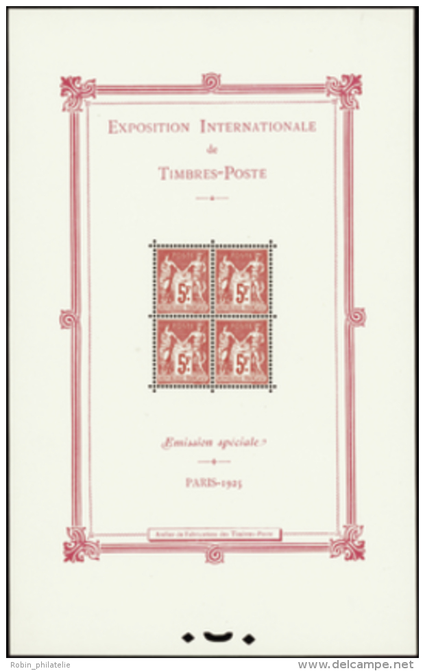 N&deg; 1 Exposition Internationale De Paris 1925 (pli D'angle)  Qualit&eacute;: ** Cote: 5500&nbsp; - Other & Unclassified