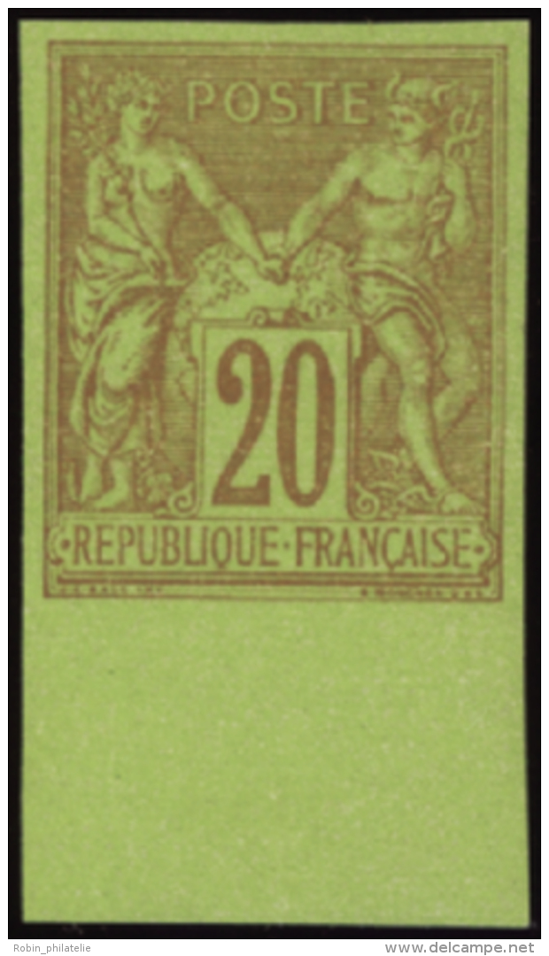 N&deg; 9 6 A 20c Brique Sur Vert Non Dentel&eacute;  Qualit&eacute;: ** Cote: 130&nbsp; - Other & Unclassified