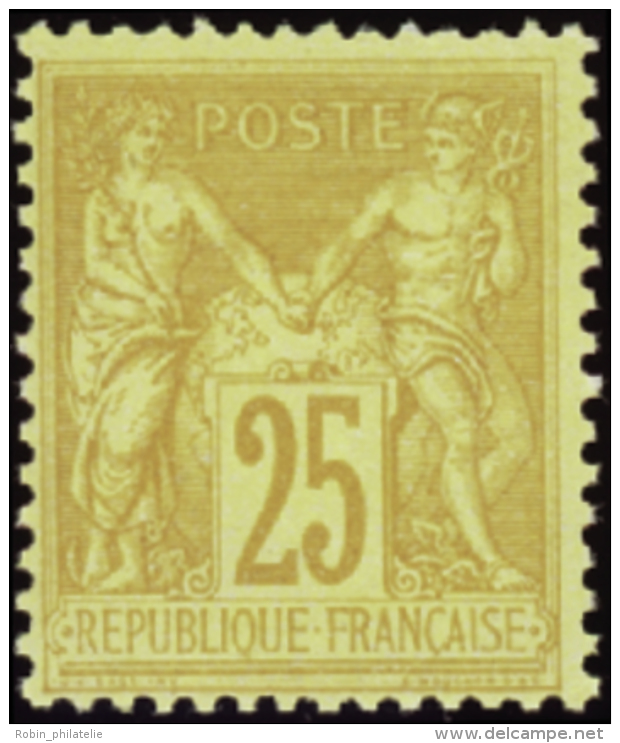 N&deg; 9 2 25c Bistre Sur Jaune  Qualit&eacute;: ** Cote: 550&nbsp; - Andere & Zonder Classificatie