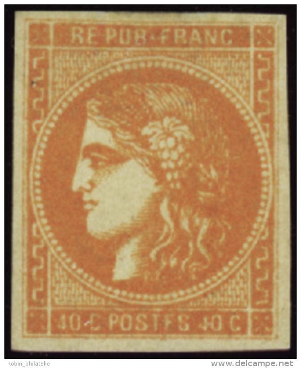 N&deg; 4 8 40c Orange  Qualit&eacute;: * Cote: 650&nbsp; - Other & Unclassified