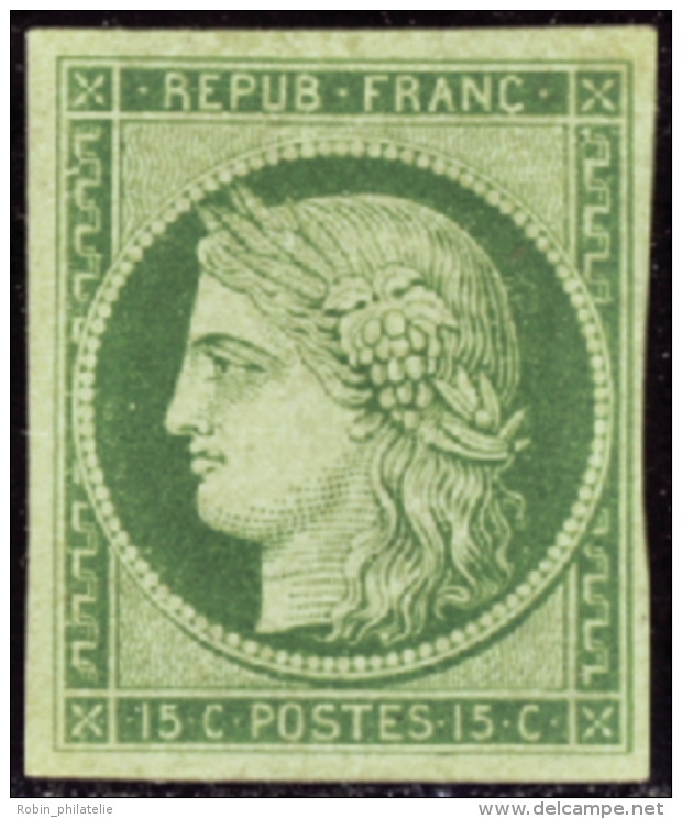 N&deg; 2 15c Vert  Qualit&eacute;: (*) Cote: 10000&nbsp; - Altri & Non Classificati