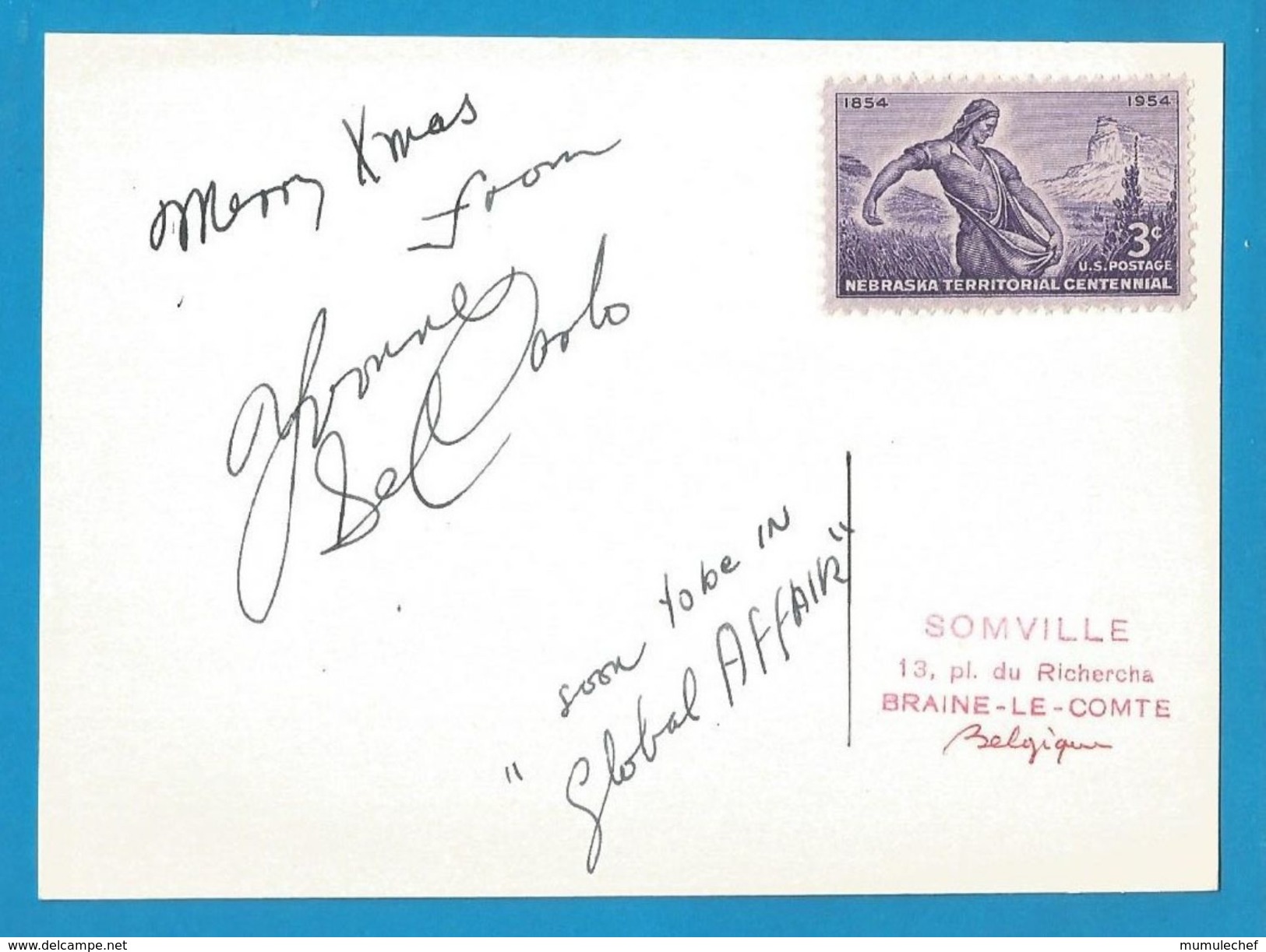 (A648a) - Signature / Dédicace / Autographe Original - DE CARLO Yvonne - Actrice Américaine - "Global Affair" 1964 - Autres & Non Classés