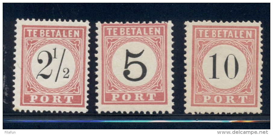 Nederlands Indië - 1882 - Port Cijferserie NVPH P6-13 - Compleet MH, Diverse Types En Diverse Kwaliteit - Nederlands-Indië