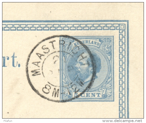 Nederland - 1874 - 5 Cent Willem III, Briefkaart G8 - Van Maastricht Naar Malines / België - Entiers Postaux