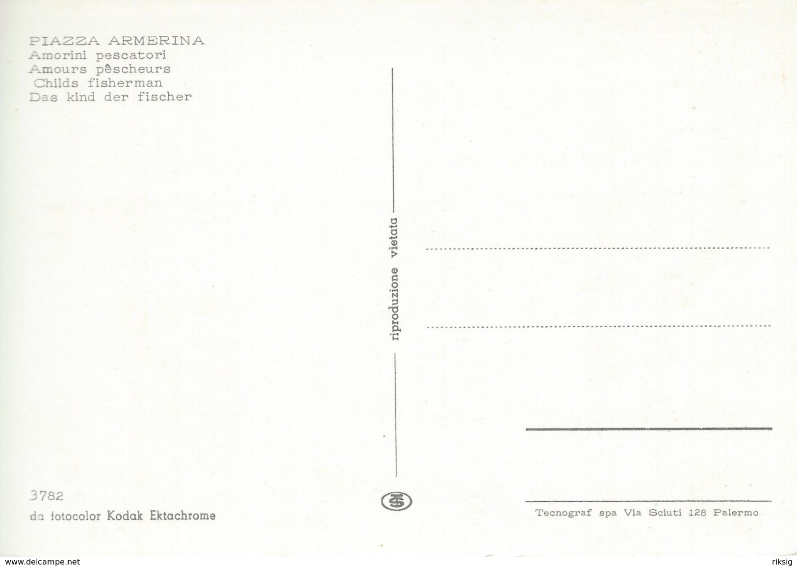 Piazza Armerina - Childs Fisherman   Italy.   # 06916 - Other & Unclassified