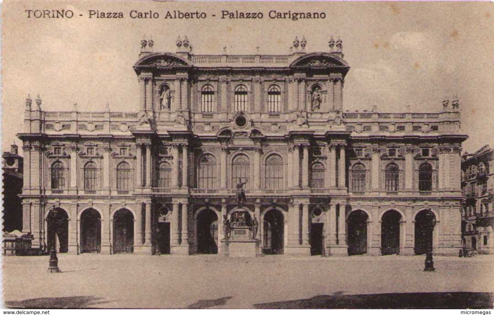 TORINO - Piazza Carlo Alberto - Palazzo Carignano - Palazzo Carignano