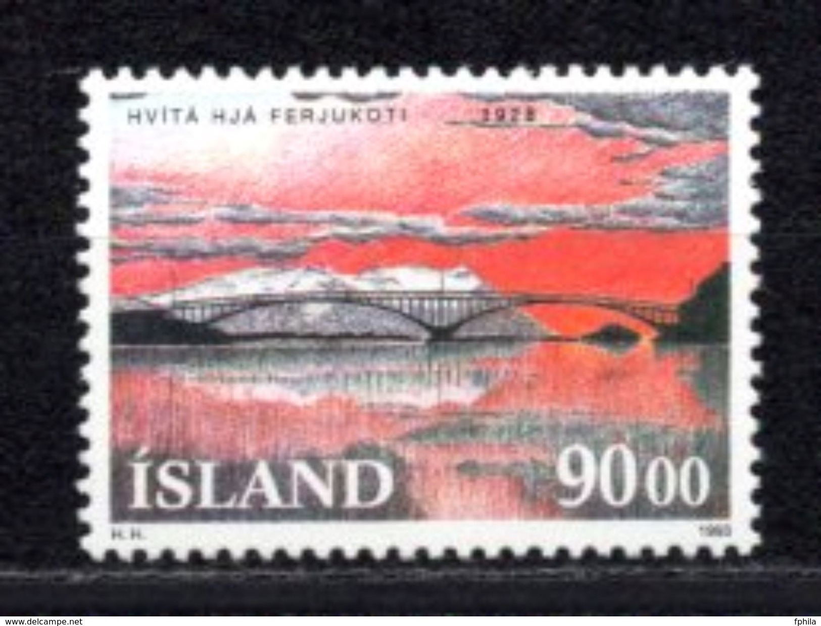 1993 ICELAND 90 KR. HVITA BRIDGE MICHEL: 782 MNH ** - Neufs