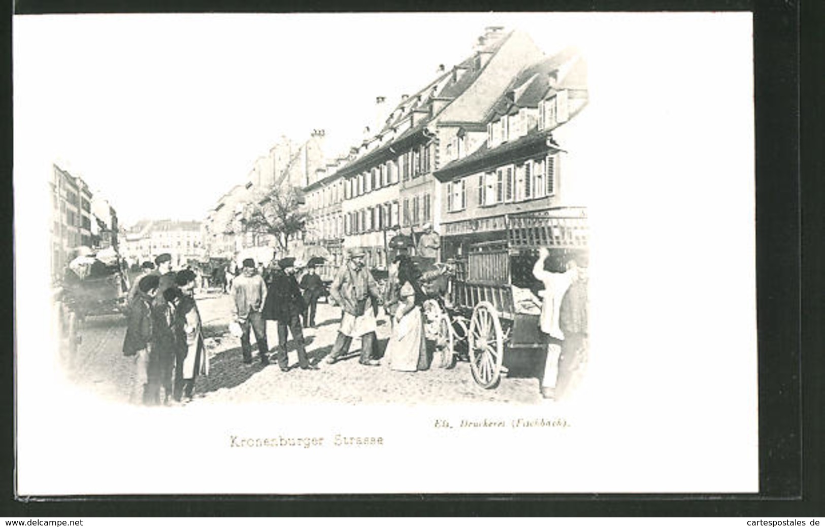 CPA Strassburg, Partie In Der Kronenburger Strasse - Autres & Non Classés