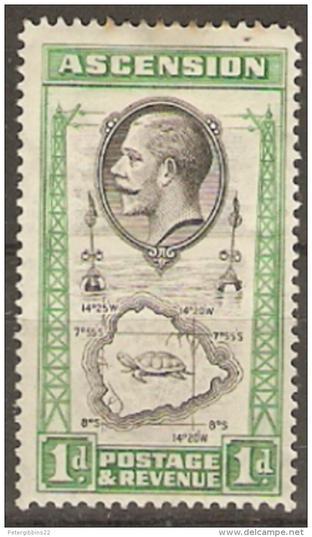 Ascension Islands 1924 SG 11 1d Mounted Mint - Ascension