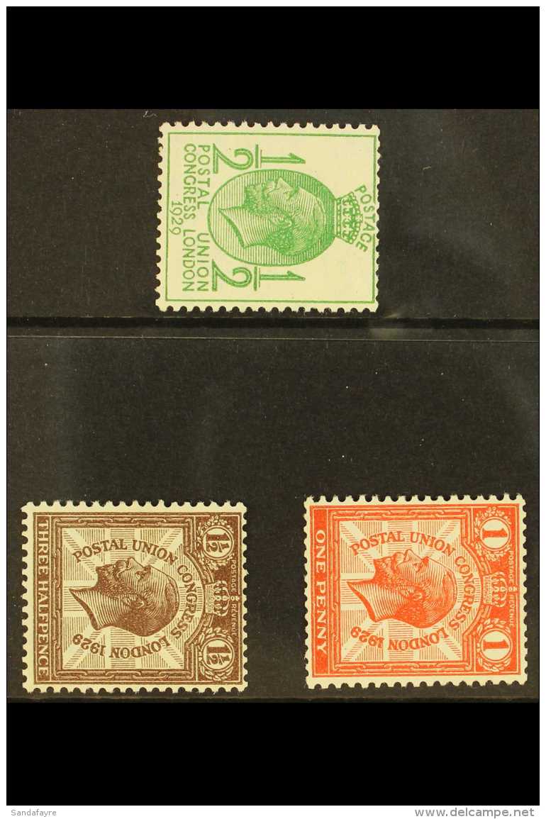 1929  UPU Congress Sideways Watermark Set, SG 434a/36a, Very Fine Mint (3 Stamps) For More Images, Please Visit... - Ohne Zuordnung