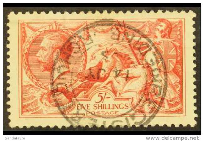 1918-19  5s Rose - Red Bradbury Seahorse, SG 416, Very Fine Used. For More Images, Please Visit... - Sin Clasificación