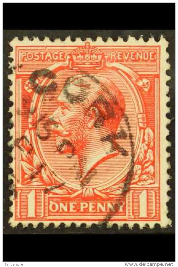 1912-24 VARIETY  1d Bright Scarlet, "INVERTED Q FOR O" Variety, SG 357ad, Fine Used With A Neat "Cork" Cds,... - Ohne Zuordnung