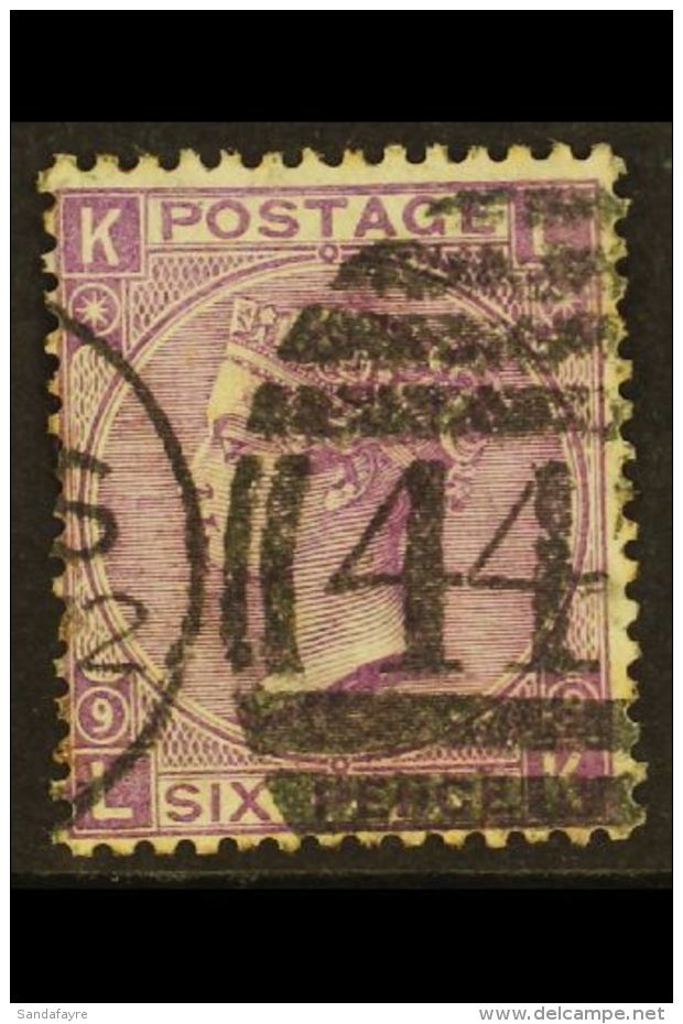 1870  6d Mauve, Plate 9, SG 109, Fine Used With Good Colour Bearing "447" Leeds Duplex Cancel For More Images,... - Otros & Sin Clasificación