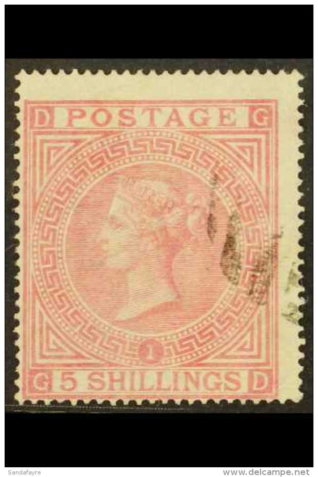 1867  5s Pale Rose Plate 1, SG 127, Used With Lovely Small Part Pmk, Great Colour &amp; Full Perfs. For More... - Sonstige & Ohne Zuordnung