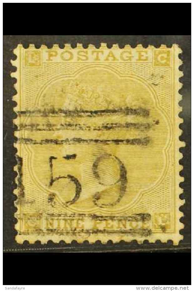 1862-64  9d Straw 'small Corner Letters', SG 87,  Used, Well- Centered, Full Perfs &amp; Lovely Colour For This.... - Sonstige & Ohne Zuordnung